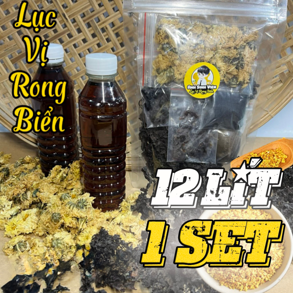 Set nước sâm rong biển bông cúc nấu 12 lít Anh Sinh Viên nguyên liệu ...