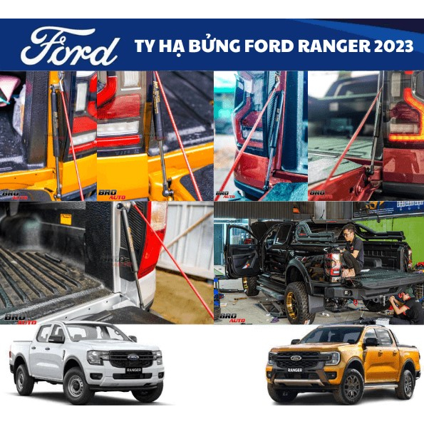 Ty hạ bửng xe Ford Ranger 2023-2024, Bộ ty nâng hạ bửng sau 1 và 2 chế độ