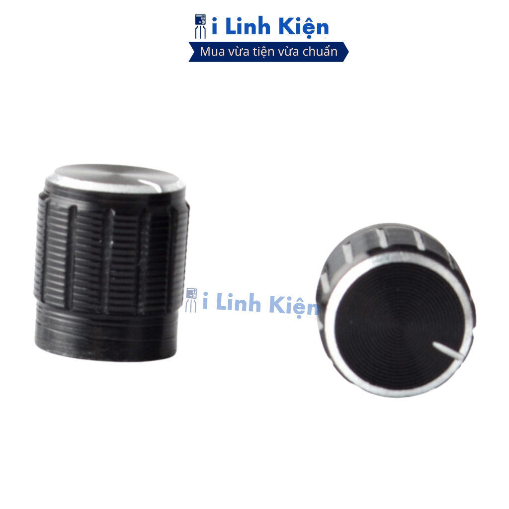 Núm chiết áp nhôm WH148 màu đen 15x17mm đảm bảo chất lượng ilinhkien