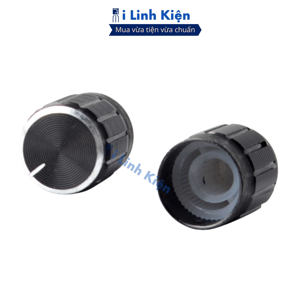 Núm chiết áp nhôm 15x17mm WH148 màu đen chính hãng ilinhkien