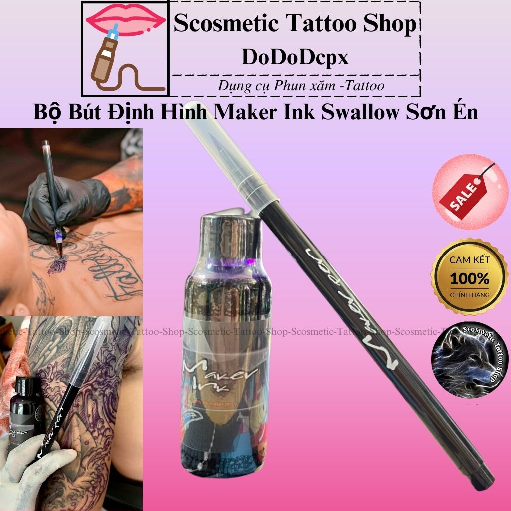 Bút định hình Maker ink Swallow sơn én bám nét dùng tattoo | Shopee ...