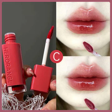Herorange ® 💄Son Bóng Hiệu Ứng Gương Kem Nhẹ Màu Sắc Tươi Tắn Son Bóng Dưỡng Ẩm Nuôi Dưỡng Môi Căng Mọng