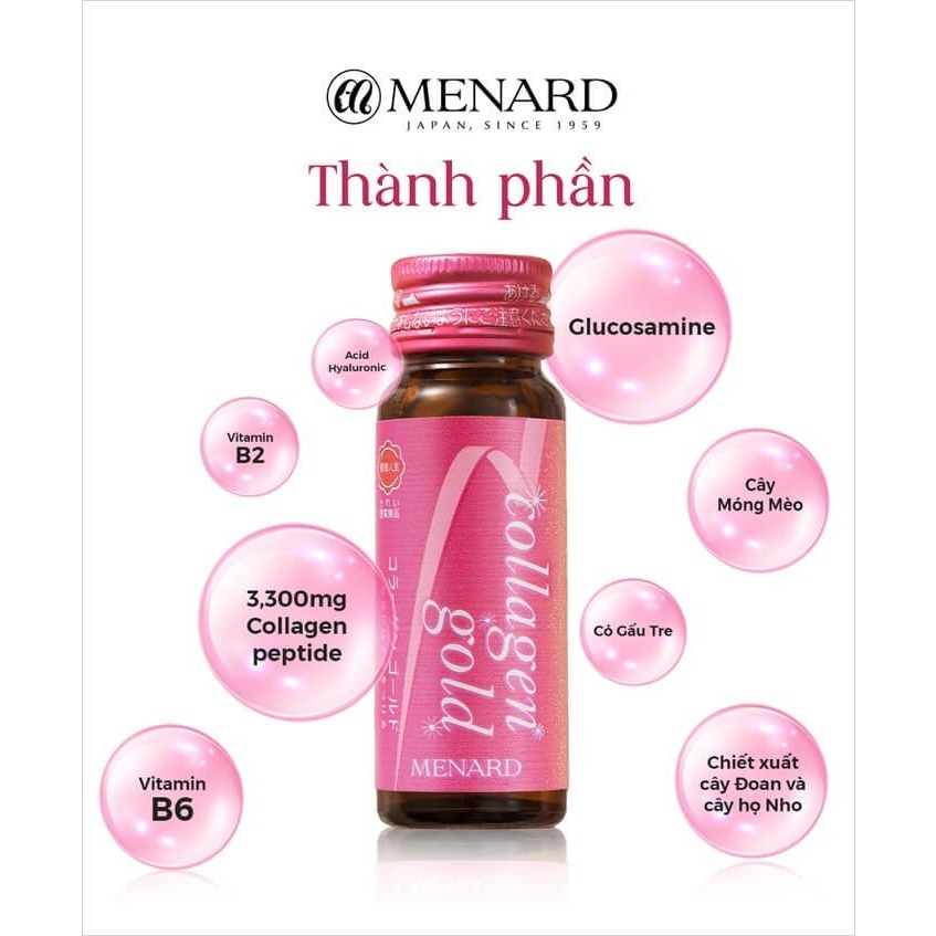 Nước uống Menard Collagen Gold phục hồi trẻ hóa da