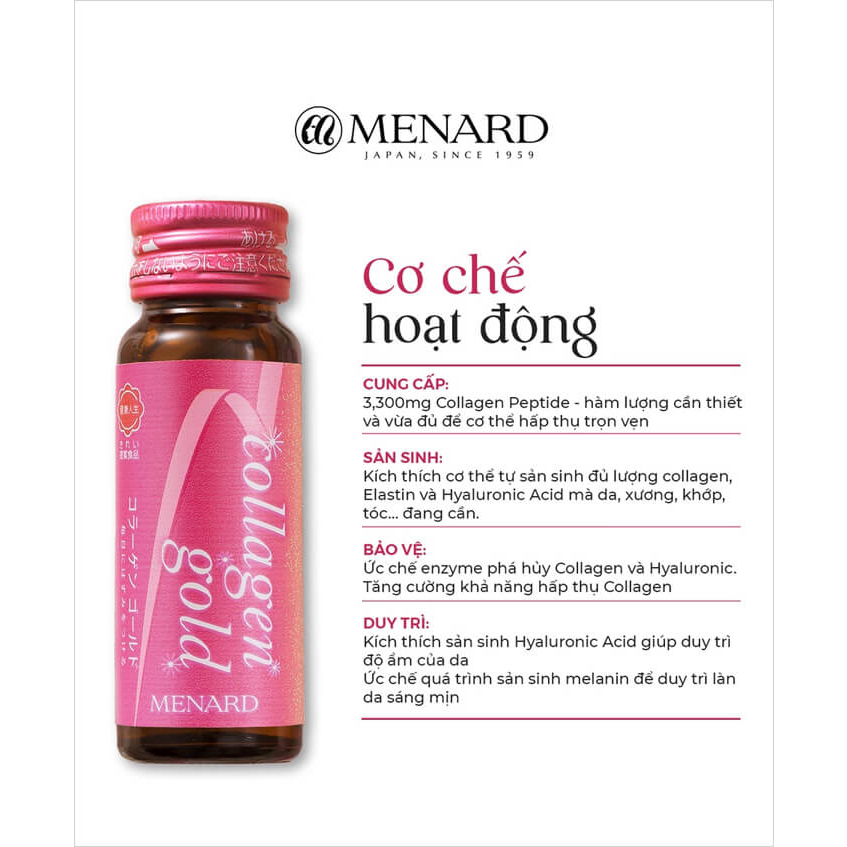 Nước uống Menard Collagen Gold phục hồi trẻ hóa da