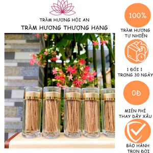 Tăm trầm hương từ phôi sánh, gia tăng hương vị, 1 lọ 23 gram, que nhỏ gọn.