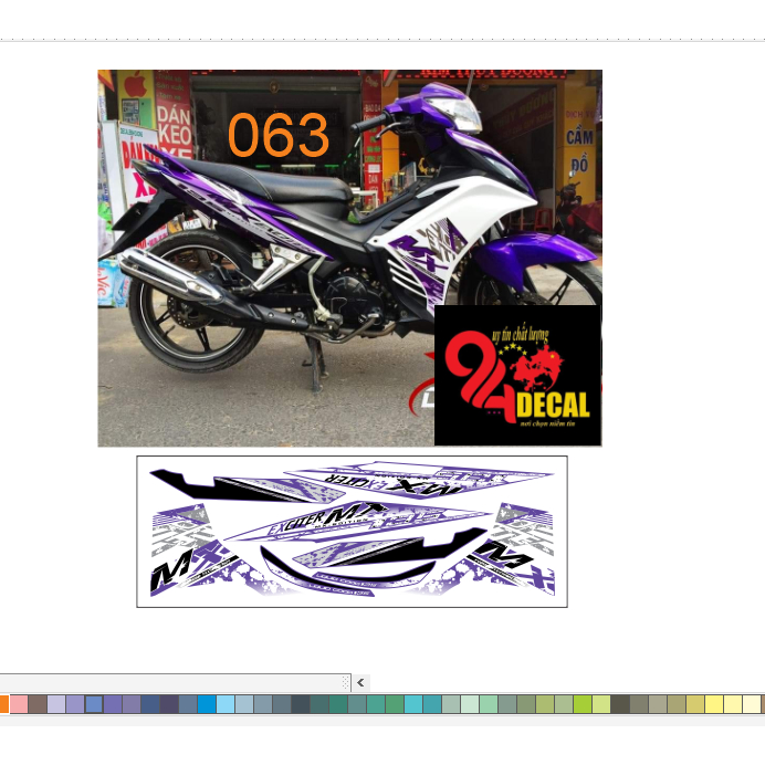 tem rời exciter 135 mẫu lc cao cấp