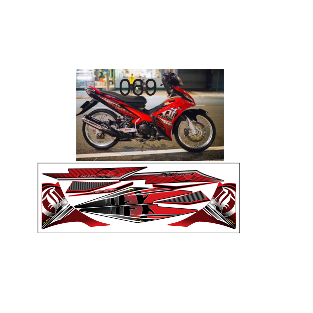 tem rời exciter 135 cao cấp đa dạng màu sắc