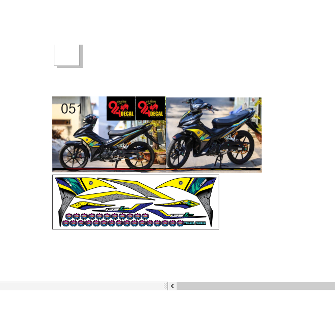 tem rời exciter 135 mẫu lc cao cấp đa dạng màu sắc