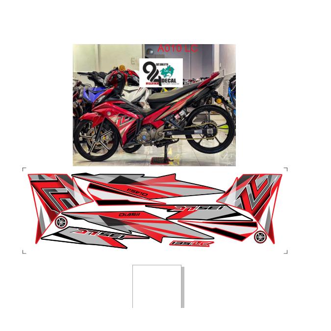 tem rời exciter 135 mẫu lc cao cấp đa dạng màu sắc