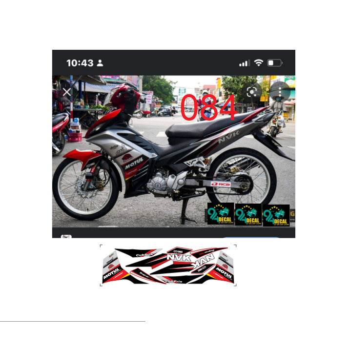 tem rời exciter 135 cao cấp đa dạng màu sắc