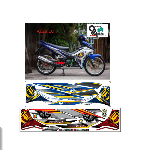tem rời exciter 135 cao cấp đa dạng màu sắc