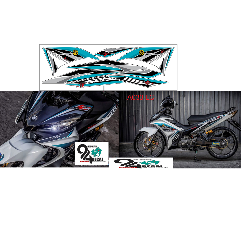 tem rời exciter 135 cao cấp đa dạng màu sắc
