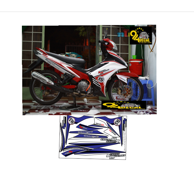 tem rời exciter 135 cao cấp đa dạng màu sắc