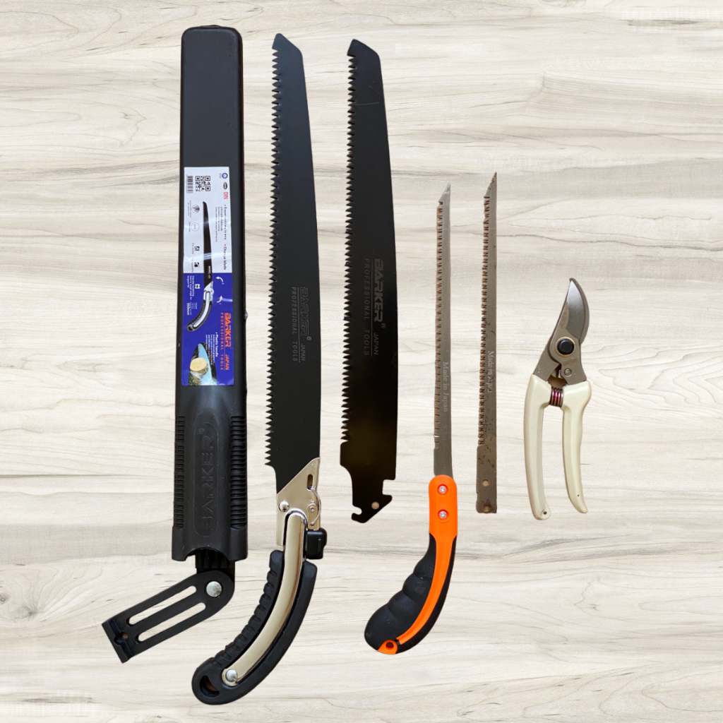(Freeship) Combo Dụng Cụ Làm Vườn Cây Cảnh Bonsai (Cưa Barker Kèm Lưỡi Cưa Lách New Kèm Lưỡi và Kéo Tỉa Cành) - GD Smart