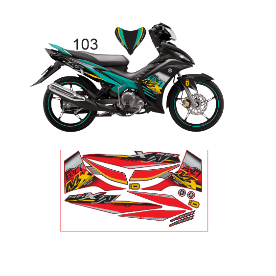 tem rời exciter 135 cao cấp đa dạng màu sắc