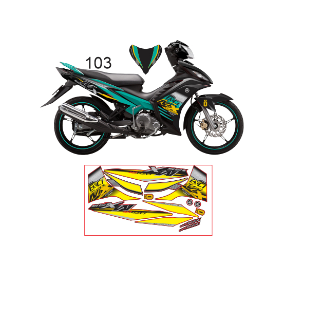 tem rời exciter 135 cao cấp đa dạng màu sắc