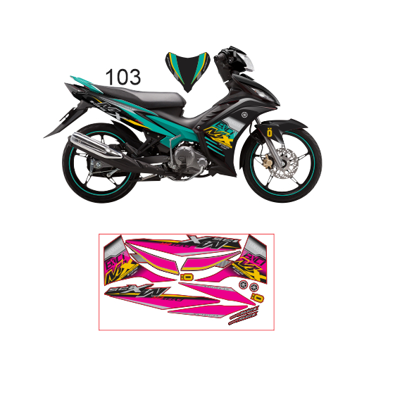 tem rời exciter 135 cao cấp đa dạng màu sắc