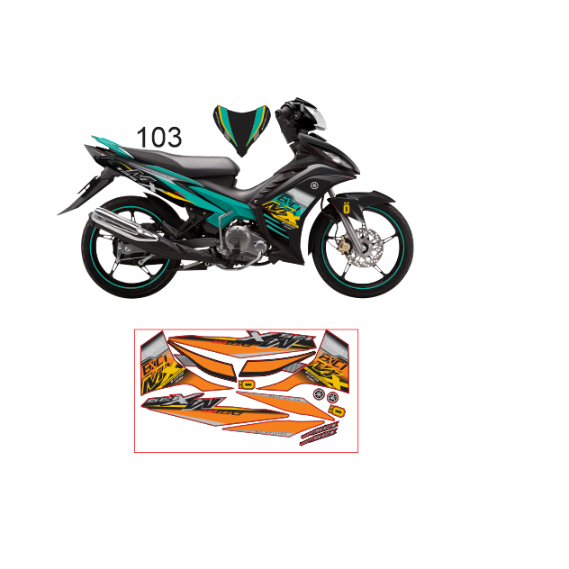 tem rời exciter 135 cao cấp đa dạng màu sắc