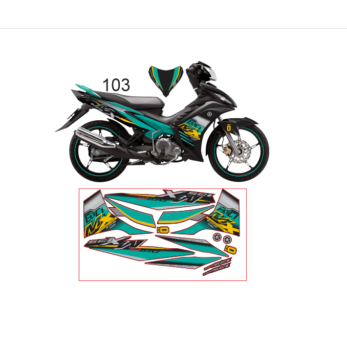 tem rời exciter 135 cao cấp đa dạng màu sắc