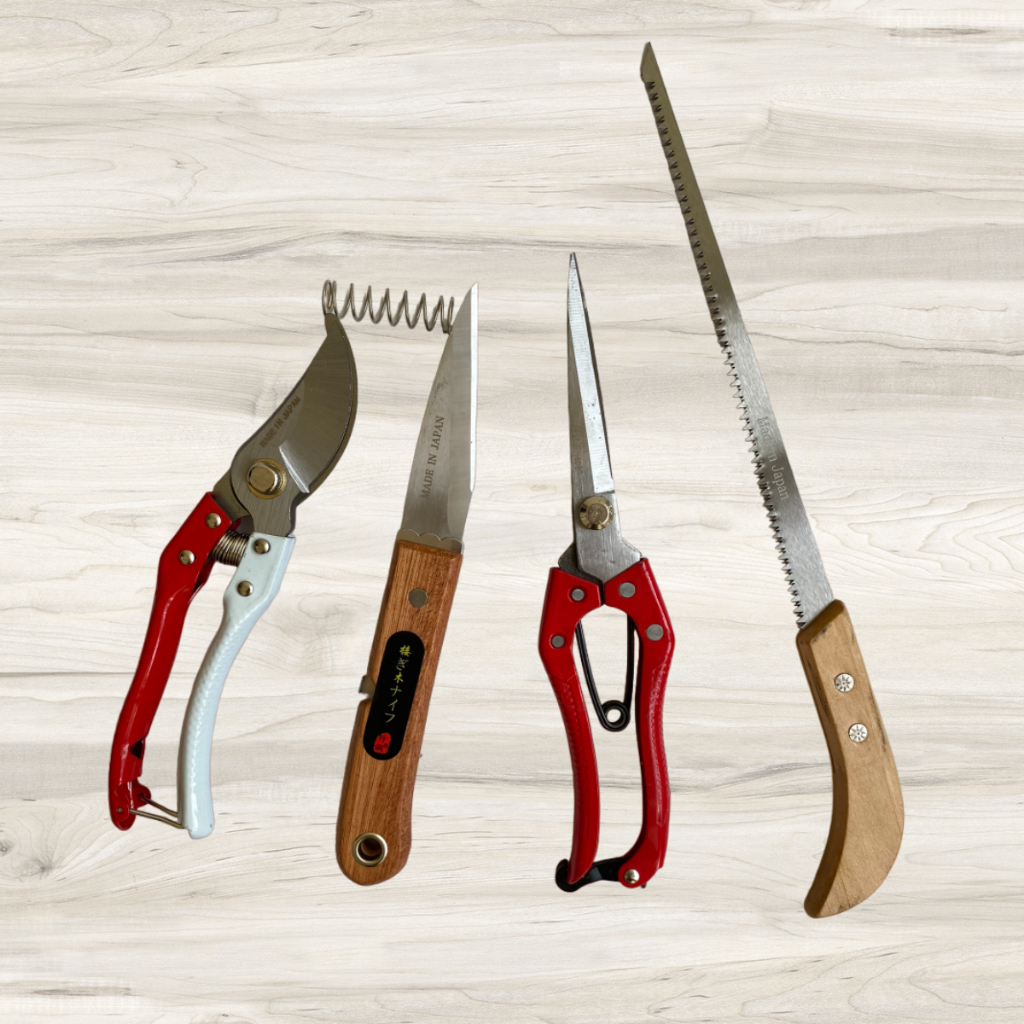 Combo Dụng Cụ Làm Vườn Cây Cảnh Bonsai (Kéo Tỉa Đỏ Kéo Cắt Cành Dao Ghép Cành và Cưa Lách New) - Dụng Cụ Nông Nghiệp GD