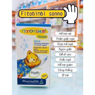 [Chính Hãng] FITOBIMBI SONNO, 30ml, Siro hỗ trợ ngủ ngon cho bé
