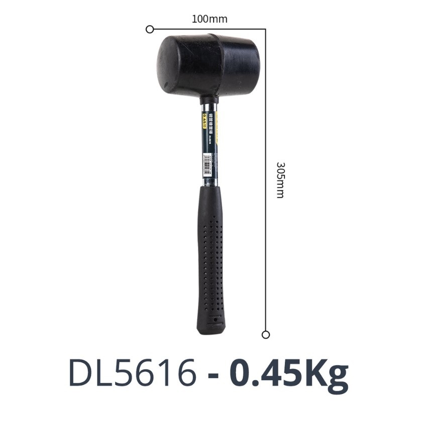Product image Búa Cao Su Tay Cầm Thép Deli - Tay Cầm Chống Trơn Trượt Bề Mặt An Toàn - DL5612/DL5616 1