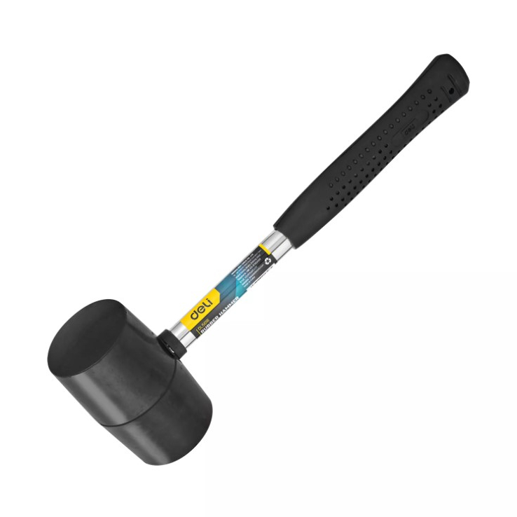 Product image Búa Cao Su Tay Cầm Thép Deli - Tay Cầm Chống Trơn Trượt Bề Mặt An Toàn - DL5612/DL5616 2