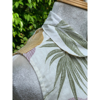 [JUNE LINEN] A14 - Áo sơ mi sát nách nữ họa tiết, Vải LINEN TƯNG PREMIUM.
