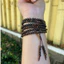Vòng trầm hương sánh chim 216 hạt 6ly, 5 vòng tay, hàng đẹp giá xưởng, nam nữ và Bình an.