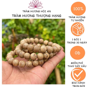 Vòng trầm hương Tóc Việt-thơm sống mạnh,mộc thô, đặc sản Quảng Nam-Trầm Hương Hội an