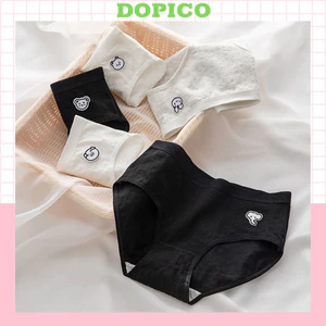 Quần lót nữ cotton cao cấp kháng khuẩn, Quần chíp nữ cạp vừa tôn dáng họa tiết đơn giản DOPICO LA68