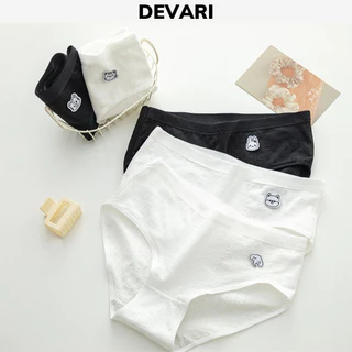 Quần lót nữ cotton cao cấp kháng khuẩn khử mùi họa tiết đơn giản dễ thương DEVARI LA68