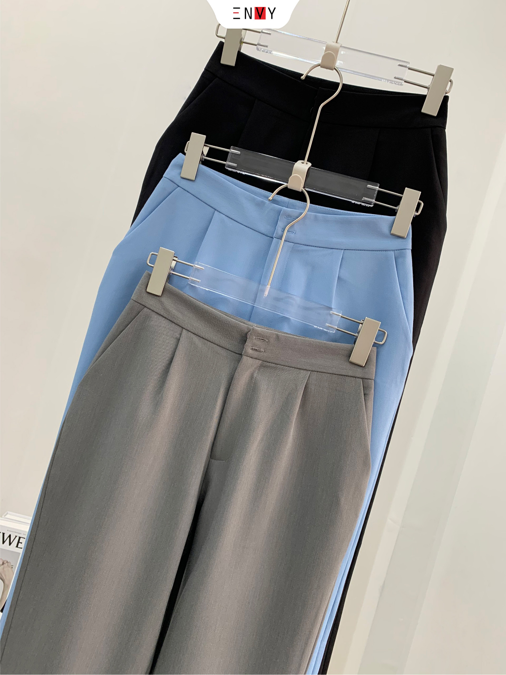 Ảnh Quần nữ Baggy Cotton ENVY (Nút gài, lưng vải) - QK0090 3