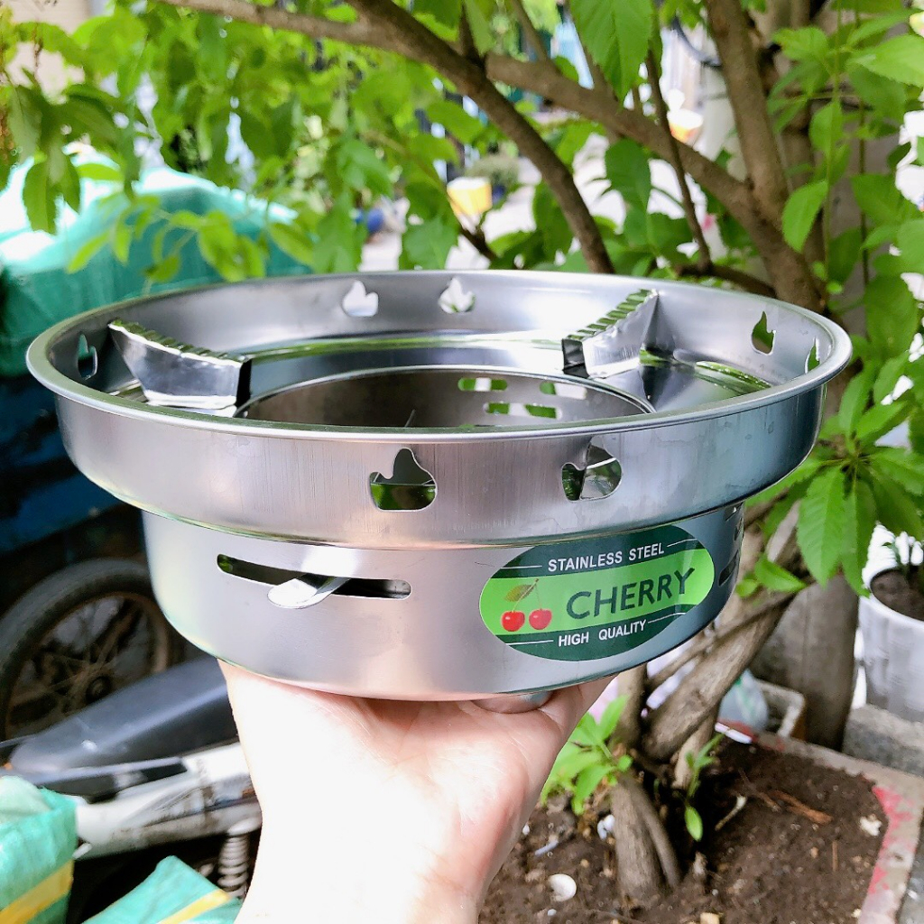 Bếp  inox chắn gió CHERRY - tiệu lợi  dã ngoại  (siêu rẻ)