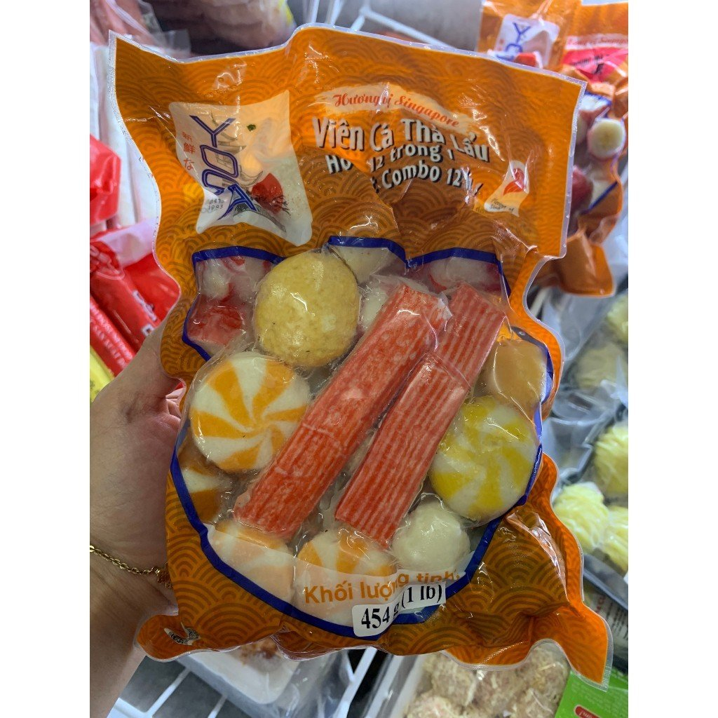 1Kg Viên Thả Lẩu Mix 12 vị trong 1 gói _Yosa Singapo / Gói 454g Tiện Lợi
