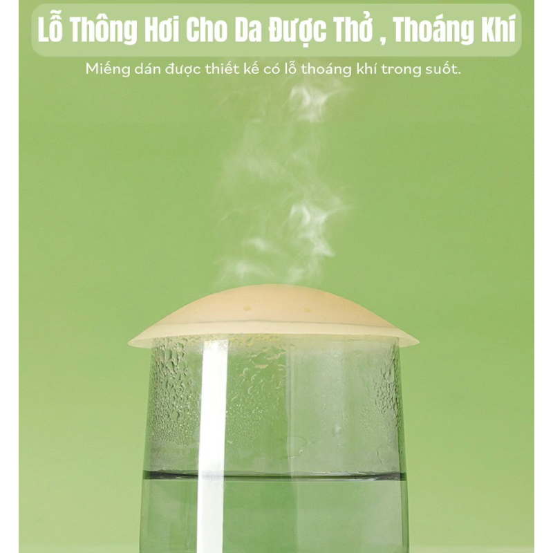 Miếng Dán Ngực Cao Cấp Silicon Lỗ Thoáng Khí chống nước tái sử dụng nhiều lần D200
