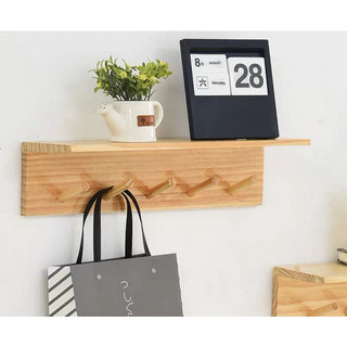 Kệ gỗ treo tường, kệ trang trí  giá gỗ Decor phòng ngủ,móc quần áo, phụ kiện