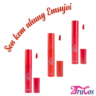 Son kem lì nhung Emsujoi Velvet Liptint 4ml (dưỡng mịn môi, bền màu với 3 tông thời trang) 2Trucos