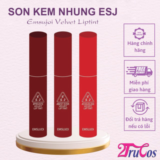 Son kem lì nhung Emsujoi Velvet Liptint 4ml (dưỡng mịn môi, bền màu với 3 tông thời trang) 2Trucos