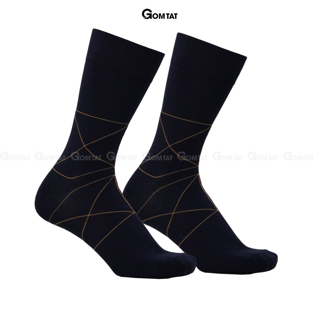 Tất vớ nam công sở đi giày tây cao cấp GOMTAT mẫu MIX06, chất liệu cotton mềm mại, hút ẩm thoáng khí  -GOM-MIX06-1DOI