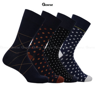 Tất vớ nam công sở đi giày tây cao cấp GOMTAT mẫu MIX06, chất liệu cotton mềm mại, hút ẩm thoáng khí  -GOM-MIX06-1DOI