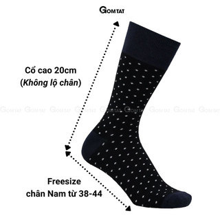 Tất vớ nam công sở đi giày tây cao cấp GOMTAT mẫu MIX06, chất liệu cotton mềm mại, hút ẩm thoáng khí  -GOM-MIX06-1DOI