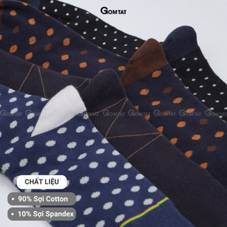 Tất vớ nam công sở đi giày tây cao cấp GOMTAT mẫu MIX06, chất liệu cotton mềm mại, hút ẩm thoáng khí  -GOM-MIX06-1DOI