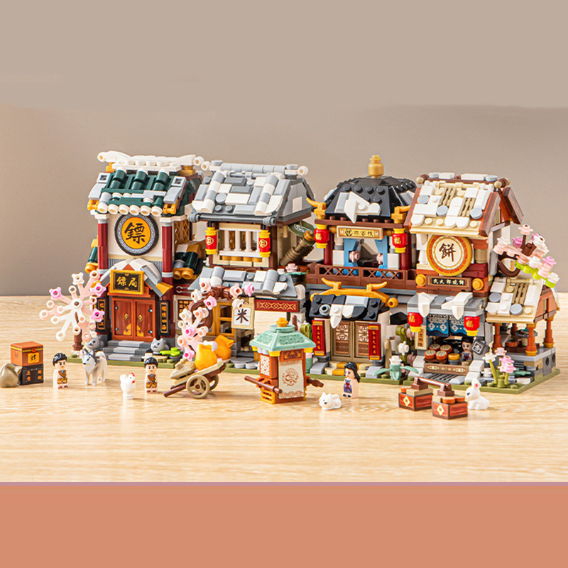 Đồ chơi lắp ráp building blocks LOZ mô hình cửa hàng gạo và mô hình cửa ...