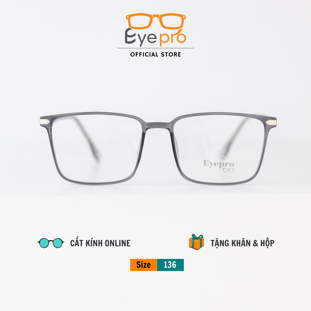 Kính cận nam nữ Eyepro, mắt kính chữ nhật lắp sẵn mắt kính cận hoặc 0 ...