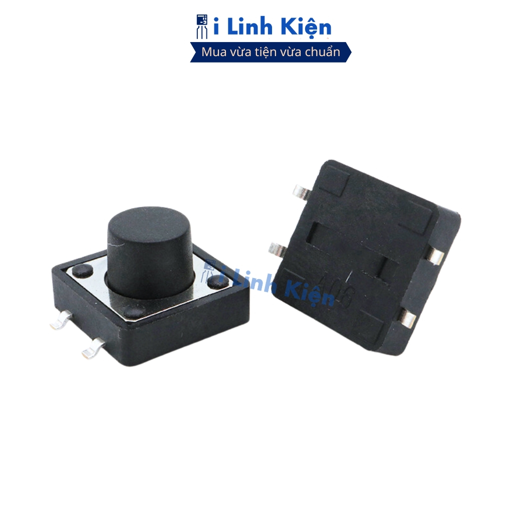 Nút nhấn 4 chân 12x12mm DIP chống nước chất lượng cao ilinhkien.