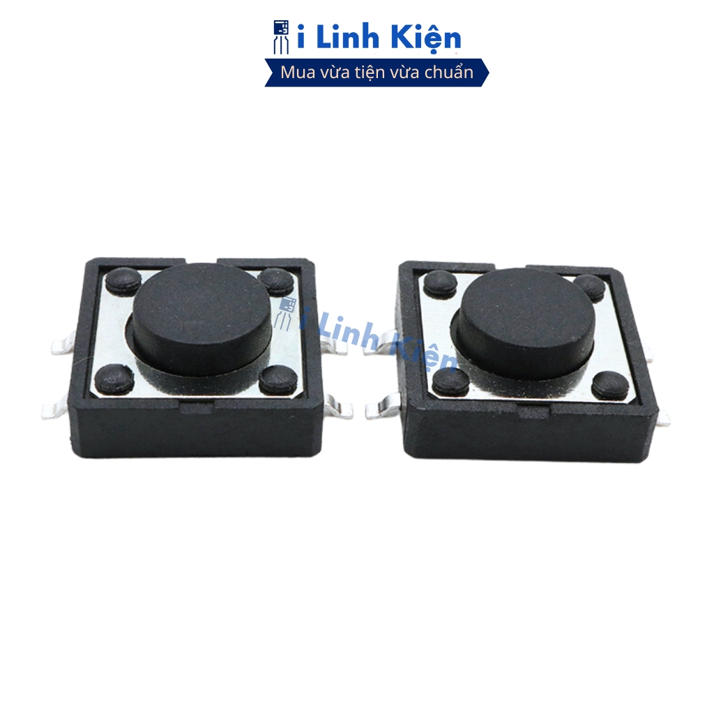 Nút nhấn 4 chân 12x12mm DIP chống nước chất lượng cao ilinhkien.