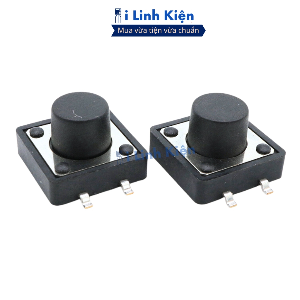 Nút nhấn 4 chân 12x12mm DIP chống nước chất lượng cao ilinhkien.