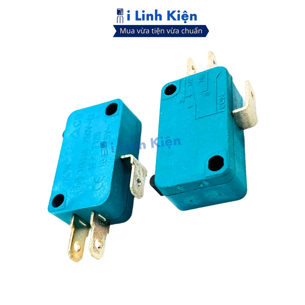 Công tắc hành trình, công tắc cửa lò vi sóng, nồi cơm điện 250V 16A màu xanh chất lượng cao ilinhkien.