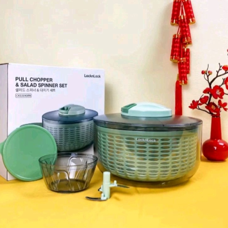 Bộ rổ quay rau và dụng cụ băm rau củ Lock&Lock CKS319GRN | Shopee Việt Nam